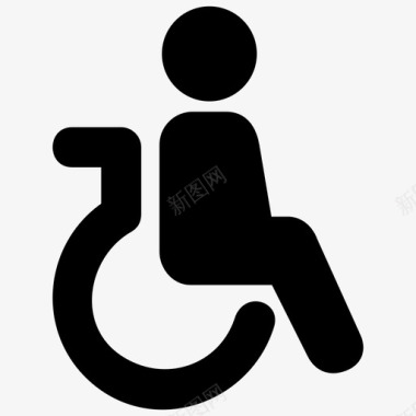 轮椅残疾人病人图标图标