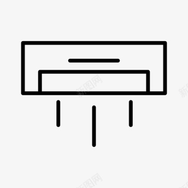 空调矢量图空调家用电器图标图标