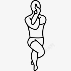 伸展四肢男人伸展四肢运动瑜伽和普拉提图标高清图片