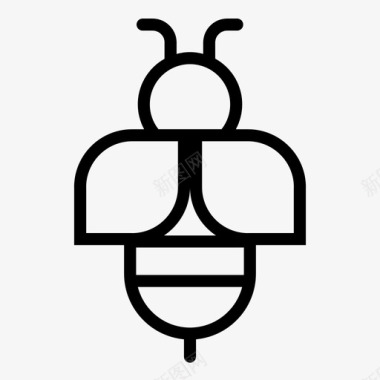 蜜蜂虫子嗡嗡声图标图标
