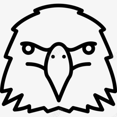 鹰头动物群直线型图标图标