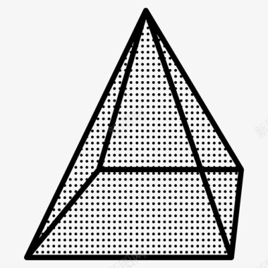 金字塔形状点图标图标