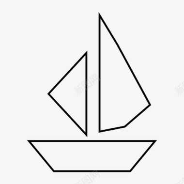 帆船大海船只图标图标