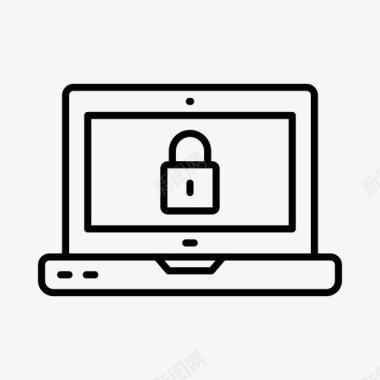 安全方面锁加密笔记本电脑图标图标