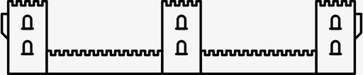 中世纪建筑古董城堡图标图标