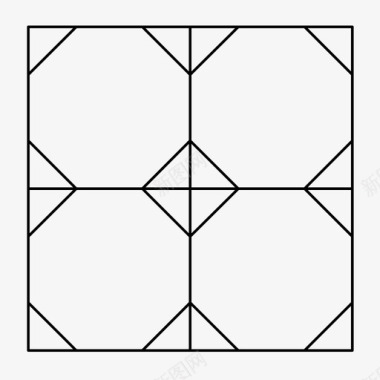 方形装饰画瓷砖图案几何图案图标图标