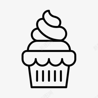 纸杯蛋糕生日蛋糕甜点图标图标
