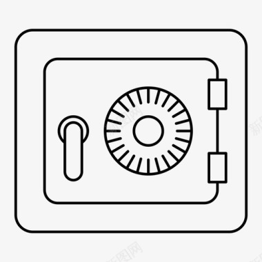 金融财产保险箱金库金融四季图标图标