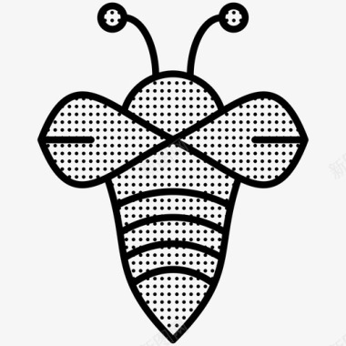 点缀蜜蜂大自然点缀图标图标