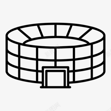 古罗马竞技场体育场竞技场球场图标图标