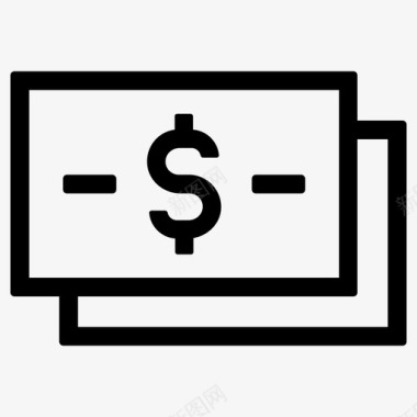 美金钞票现金银行钞票图标图标