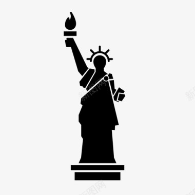 自由女神像美国纪念碑图标图标