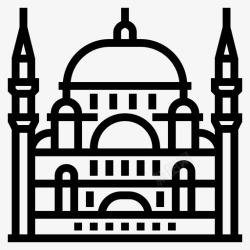 艾哈迈德清真寺土耳其亚洲伊斯坦布尔图标高清图片