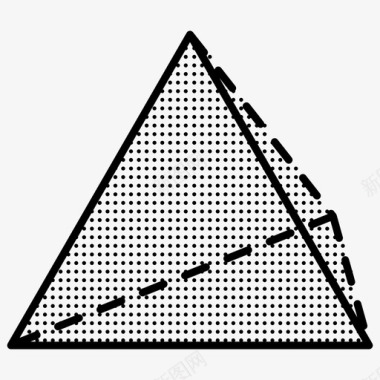 消失点金字塔形状点图标图标