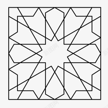矢量马拉齐瓷砖瓷砖图案几何图案图标图标