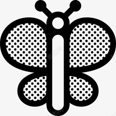 蝴蝶动物奶油苍蝇图标图标