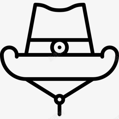 牛仔帽子帽子牛仔头饰图标图标