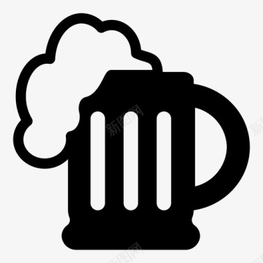 厨房用具啤酒杯饮料杯子图标图标