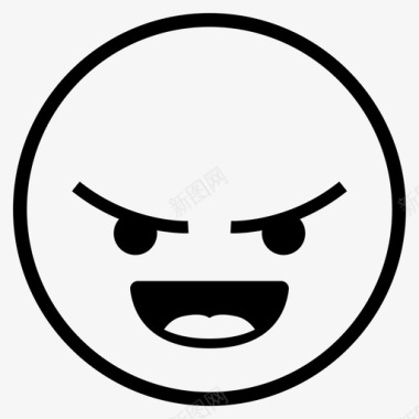 愤怒的笑表情符号模因图标图标