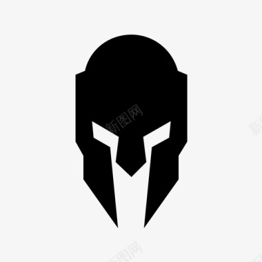 矢量士兵头盔盔甲角斗士图标图标