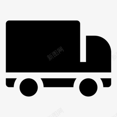 送货箱卡车送货装运图标图标
