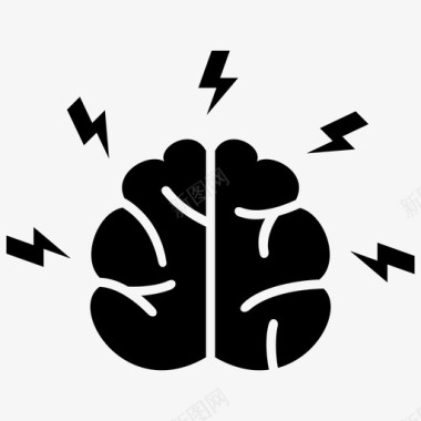 训练大脑大脑头脑风暴神经科学图标图标