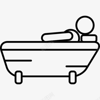男人洗澡行为超薄图标图标
