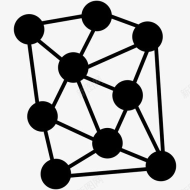 网络人工智能网格图标图标