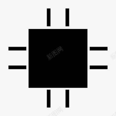 经典网页设计芯片中央处理器计算机图标图标