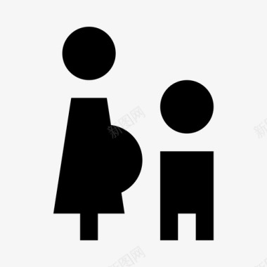 手拉手的小孩有小孩的孕妇孩子母亲图标图标
