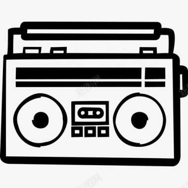 录音机收音机磁带音乐图标图标