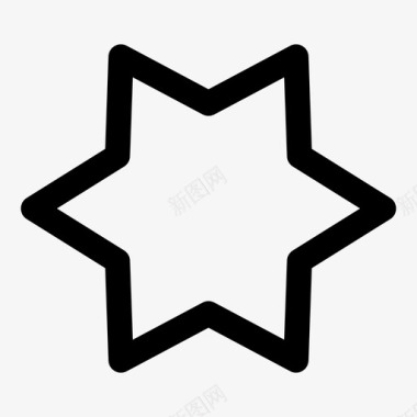 六角星抽象几何图标图标