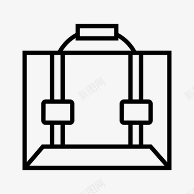 矢量手提箱公文包包手提包图标图标