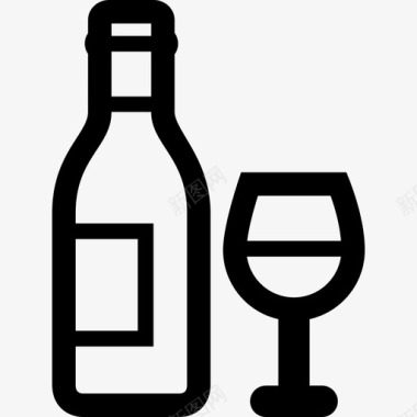 酒瓶酒瓶子杯子图标图标