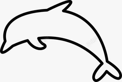 海豚哺乳动物海洋动物图标图标