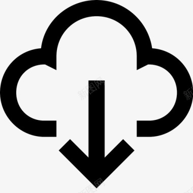 云服务器云数据图标图标
