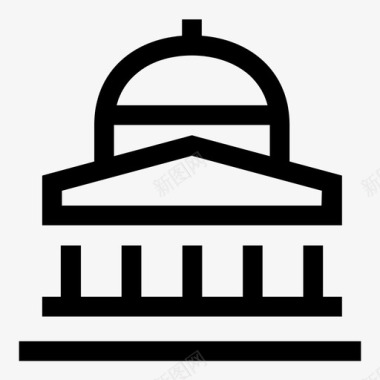 政府大楼法院公众图标图标