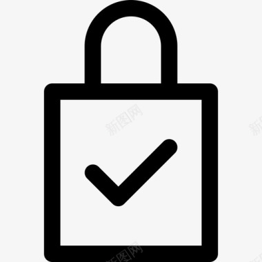 公共标识安全锁支票安全图标图标