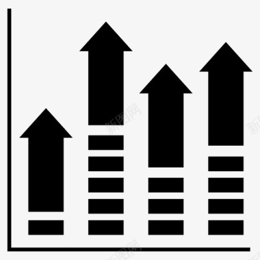 抽象图表图表增长数学图标图标