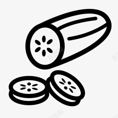 黄瓜青菜健康图标图标