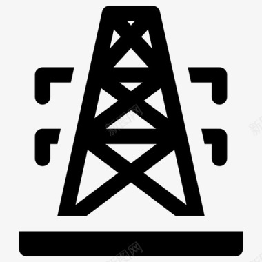 电线杆电力电线塔图标图标