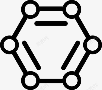 化学结构原子键图标图标