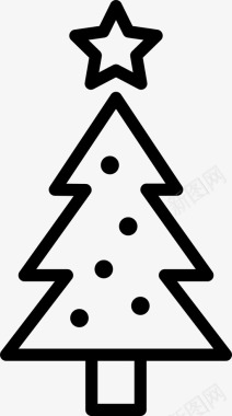 圣诞树圣诞树假日松树图标图标