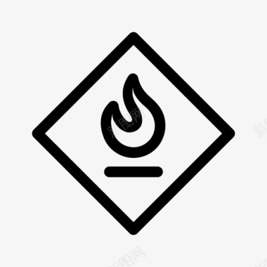 消防标志警告火焰图标图标
