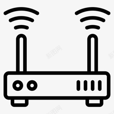 只是概述路由器互联网物联网图标图标