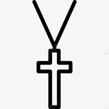 项链十字架科技基督教图标图标