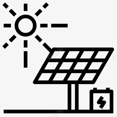 太阳能板太阳能板生态自然图标图标