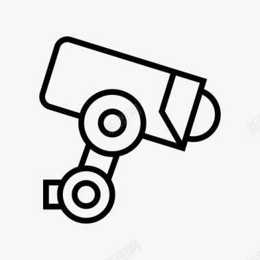 公共标识安全闭路电视摄像机监控图标图标