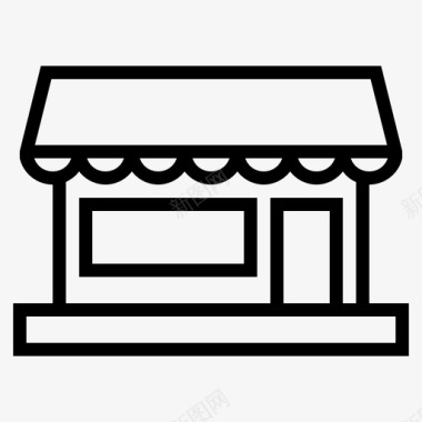 小企业餐馆购物图标图标