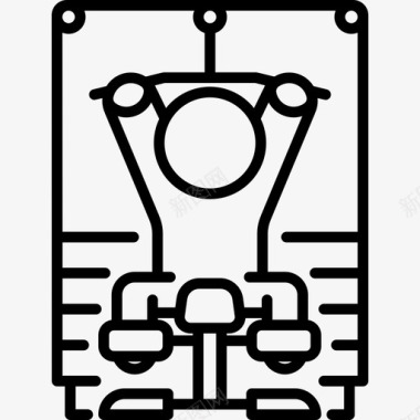 训练器械健康的生活方式直线型图标图标